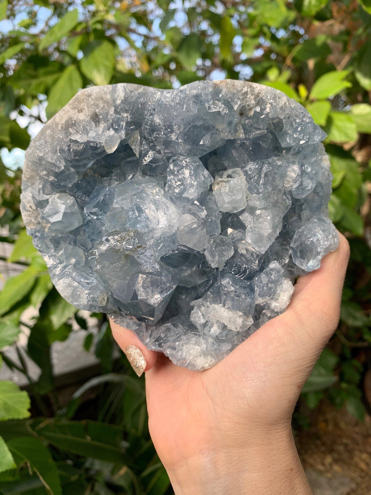 Large Celestite Heart, Celestite Cluster, Large Celestine, Crystal Hearts, Home Decor, Home Accessories, Blue Crystals, Reiki, Throat Chakra