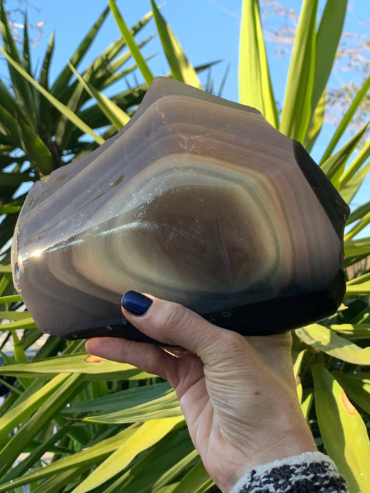 XL Rainbow Obsidian, Large Rainbow Obsidian Carvings Polished Obsidian, Raw Obsidian, Home Decor, Meditation, Altar, Protection