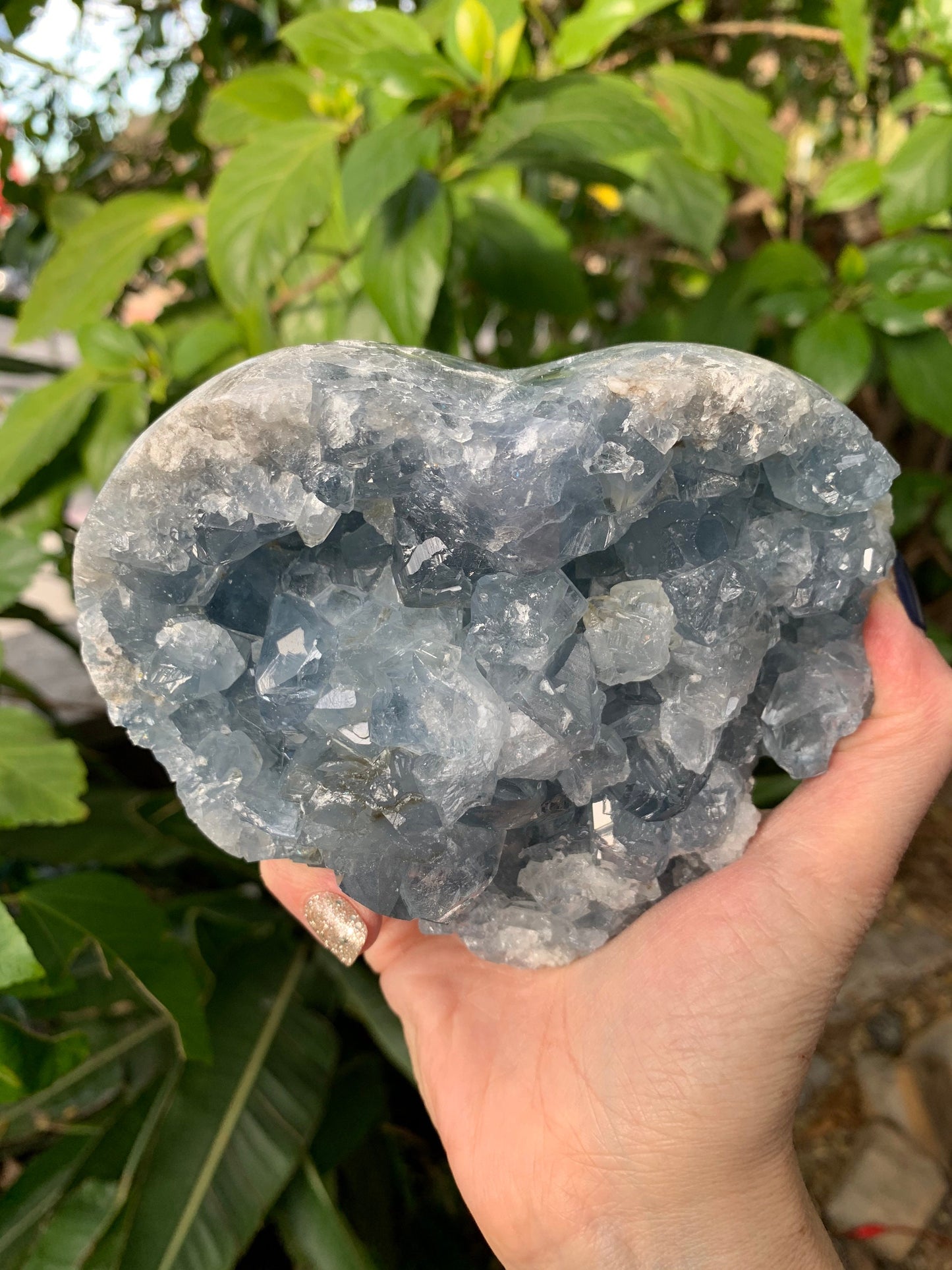 Large Celestite Heart, Celestite Cluster, Large Celestine, Crystal Hearts, Home Decor, Home Accessories, Blue Crystals, Reiki, Throat Chakra