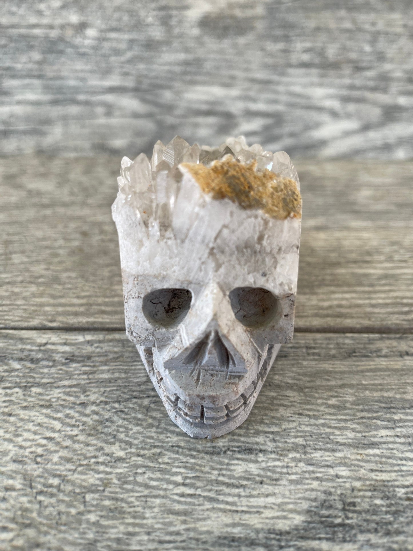 Quartz Cluster Skull, Quartz Skull, Skull, Crystal Skulls, Crystal Cluster, Home Decor, Altar, Skull Carvings, Reiki