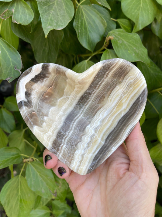 Zebra Onyx Heart Dish, Heart Bowl, Ring Dish, Gemstone Hearts, Home Accessories, Home Decor, Housewarming, Reiki, Chakra,