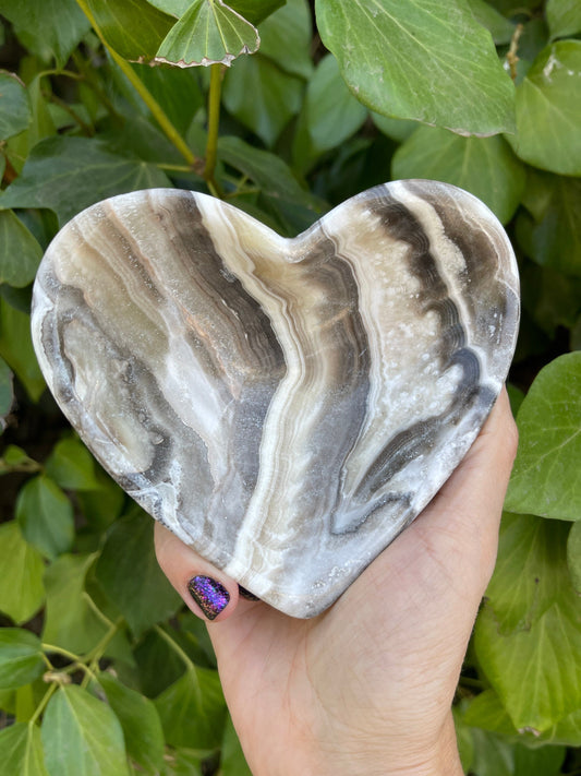 Zebra Onyx Heart Dish, Heart Bowl, Ring Dish, Gemstone Hearts, Home Accessories, Home Decor, Housewarming, Reiki, Chakra, Altar