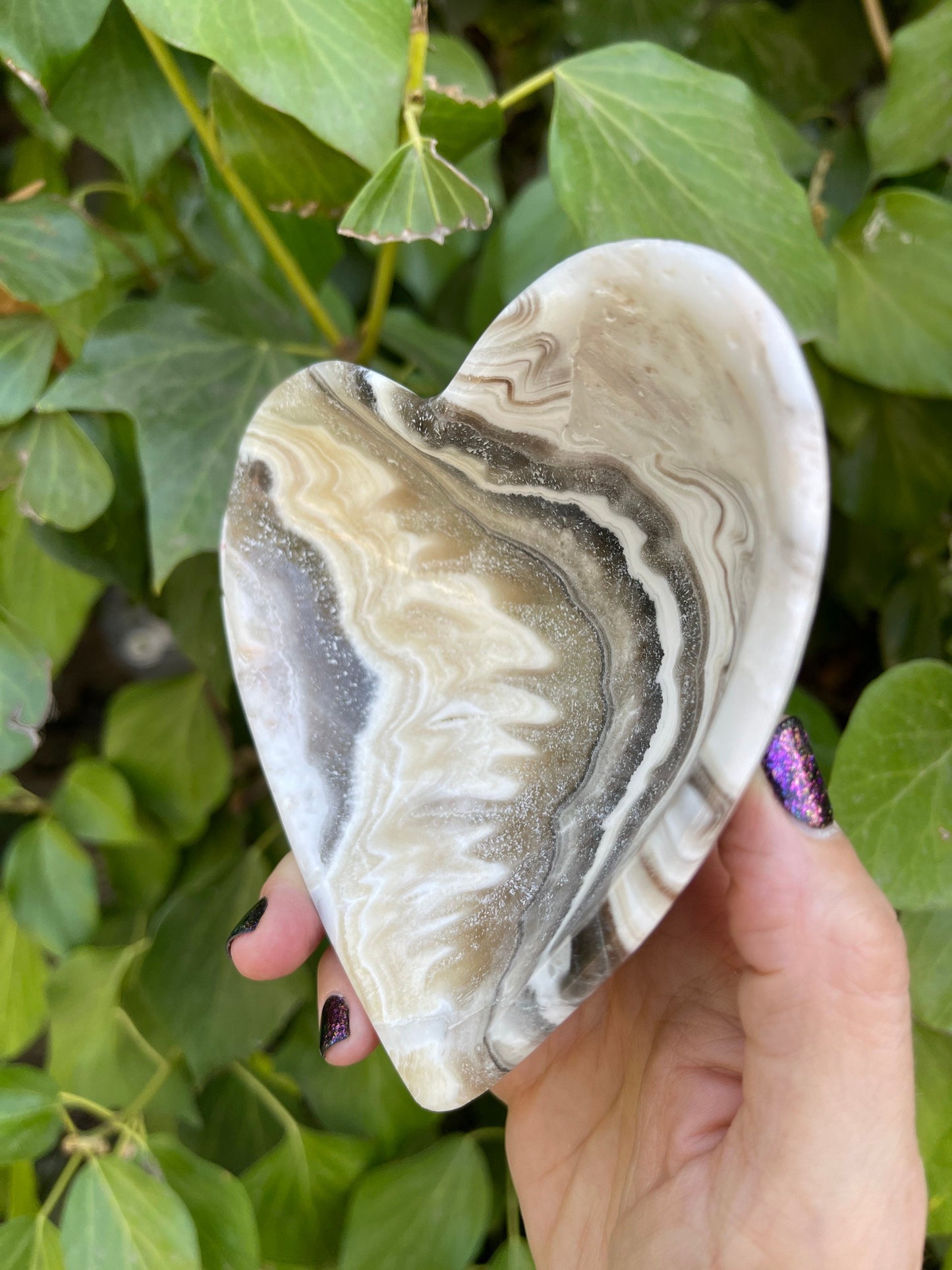 Zebra Onyx Heart Dish, Heart Bowl, Ring Dish, Gemstone Hearts, Home Accessories, Home Decor, Housewarming, Reiki, Chakra,