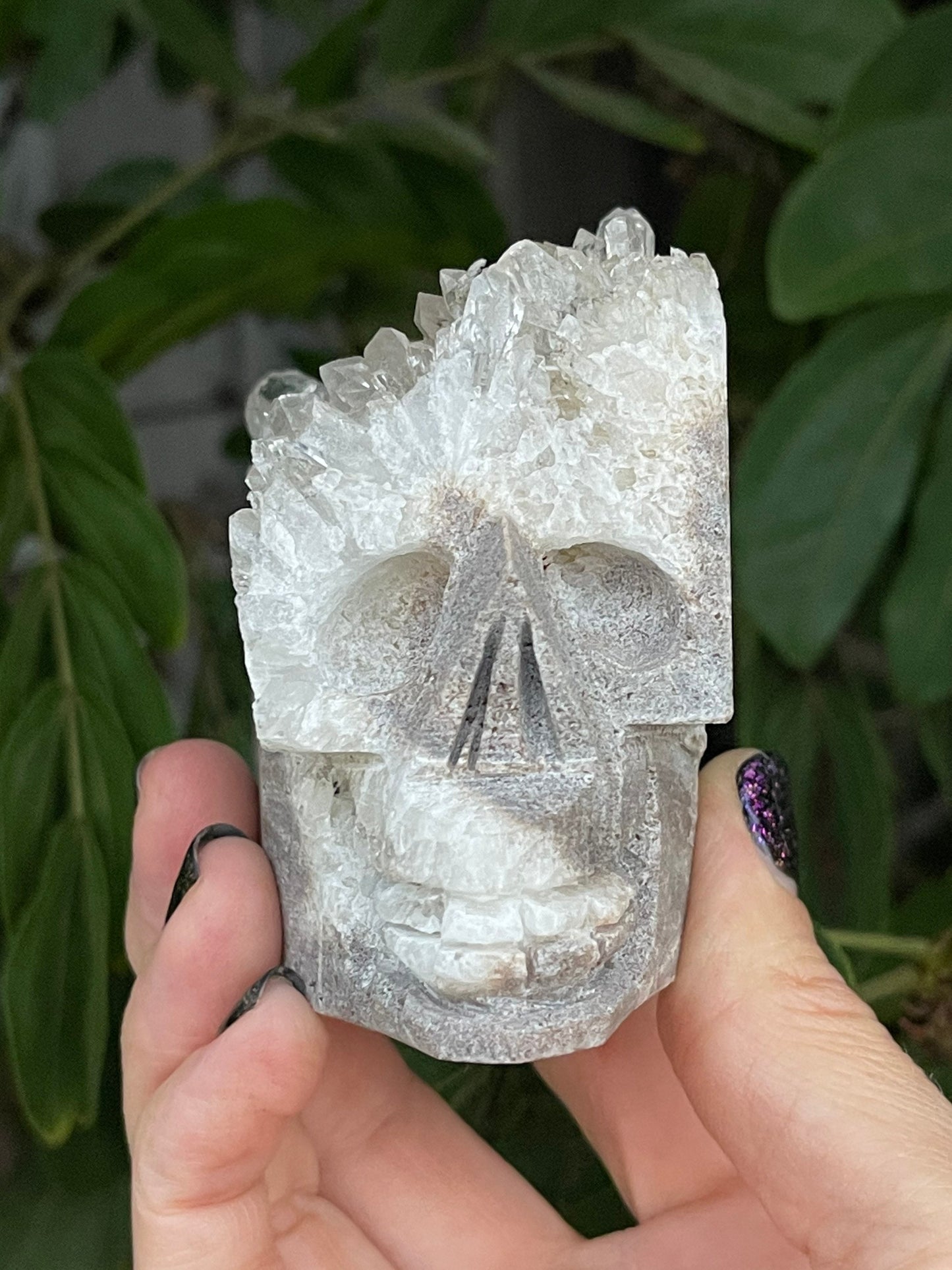 Quartz Cluster Skull, Quartz Skull, Skull, Crystal Skulls, Crystal Cluster, Home Decor, Altar, Skull Carvings, Reiki