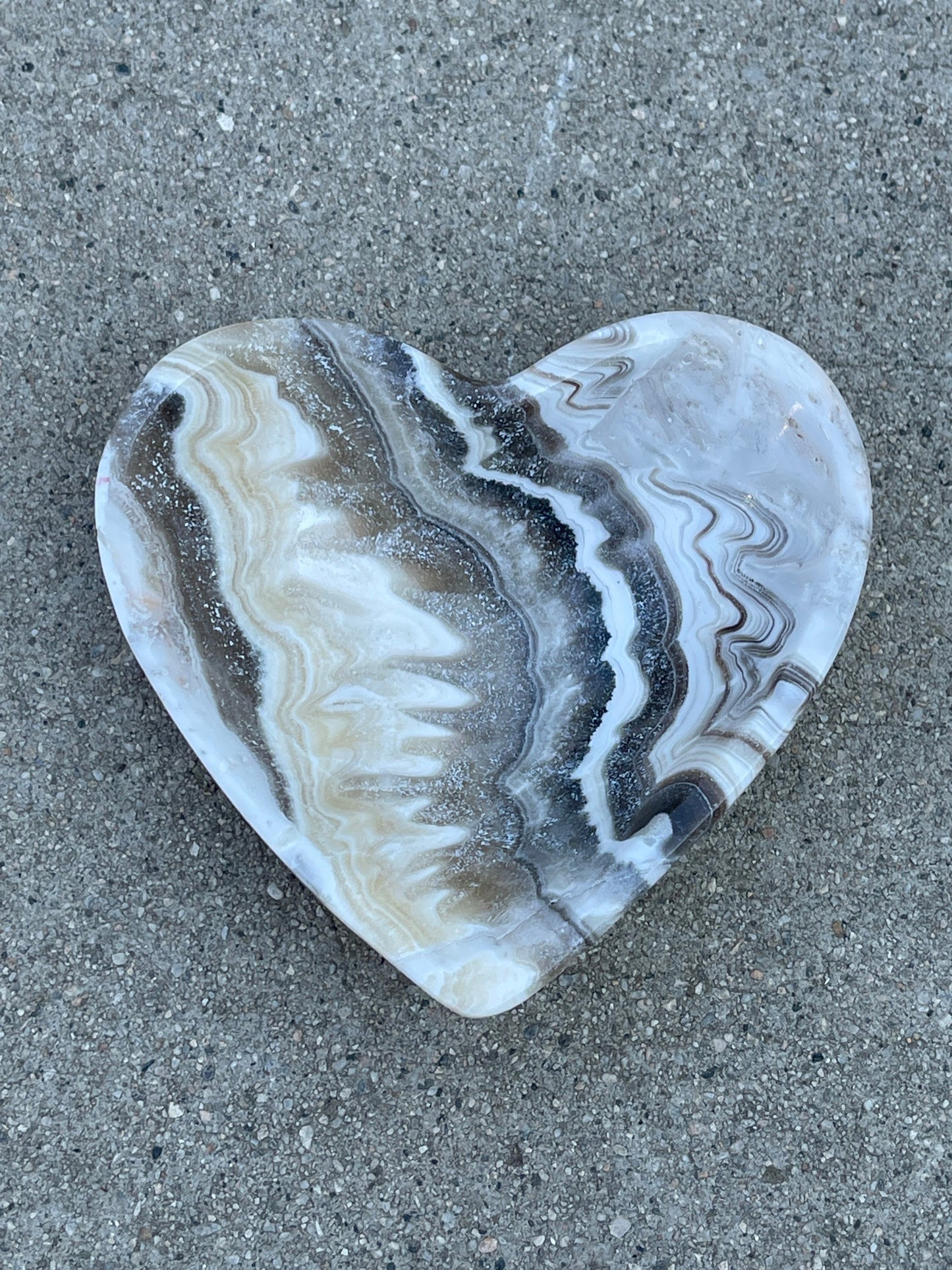 Zebra Onyx Heart Dish, Heart Bowl, Ring Dish, Gemstone Hearts, Home Accessories, Home Decor, Housewarming, Reiki, Chakra,