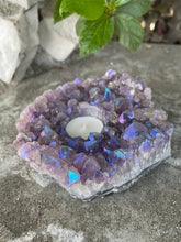 Angel Aura Candle Holder, Aura Amethyst Candleholder, Amethyst Tea Light Holder, Home Accessories, Home Decor, Aura Crystals
