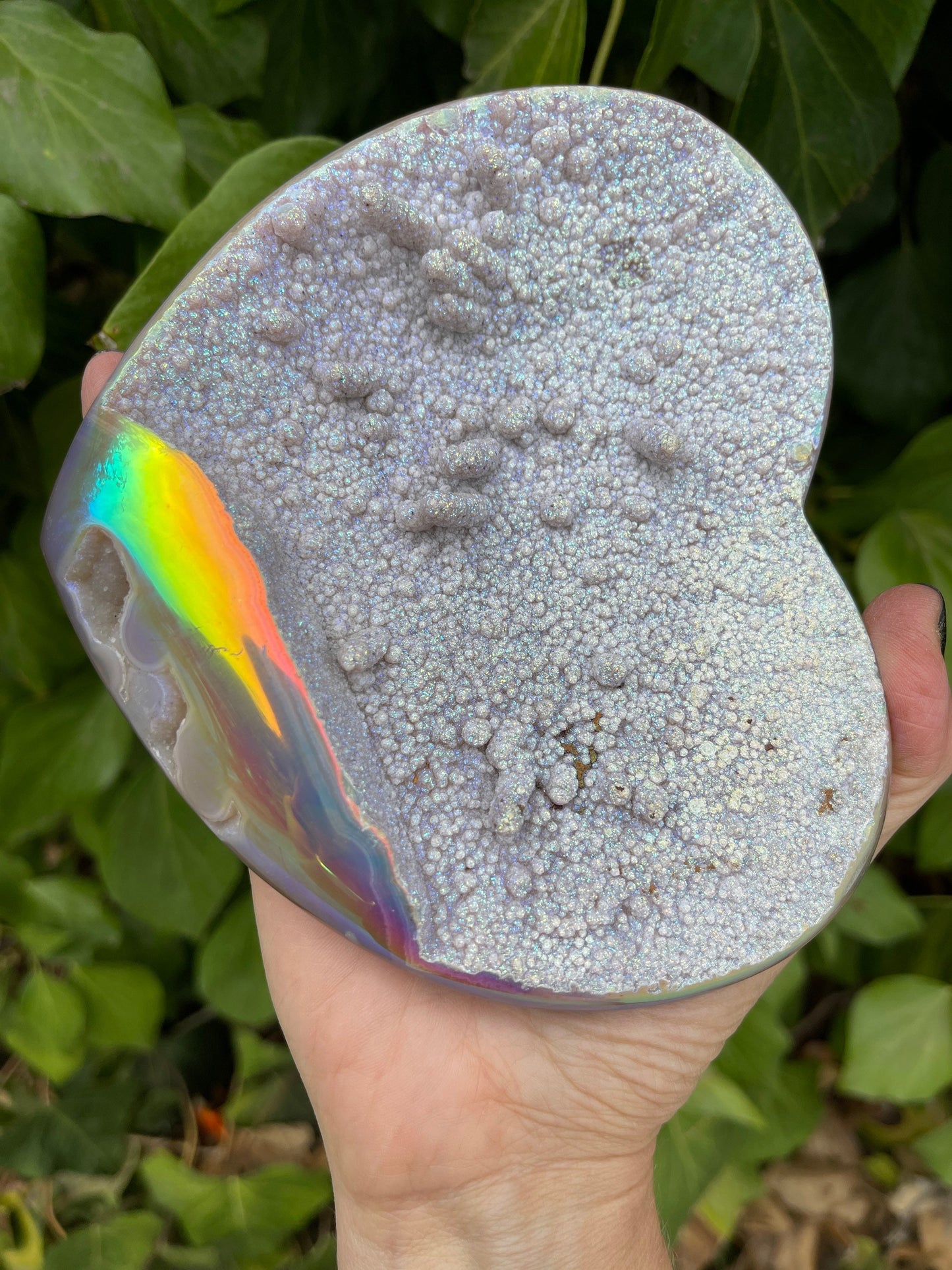 Druzy Aura Heart, Angel Aura Heart, Aura Agate Heart, Aura Crystals, Angel Aura Quartz, Crystal Hearts