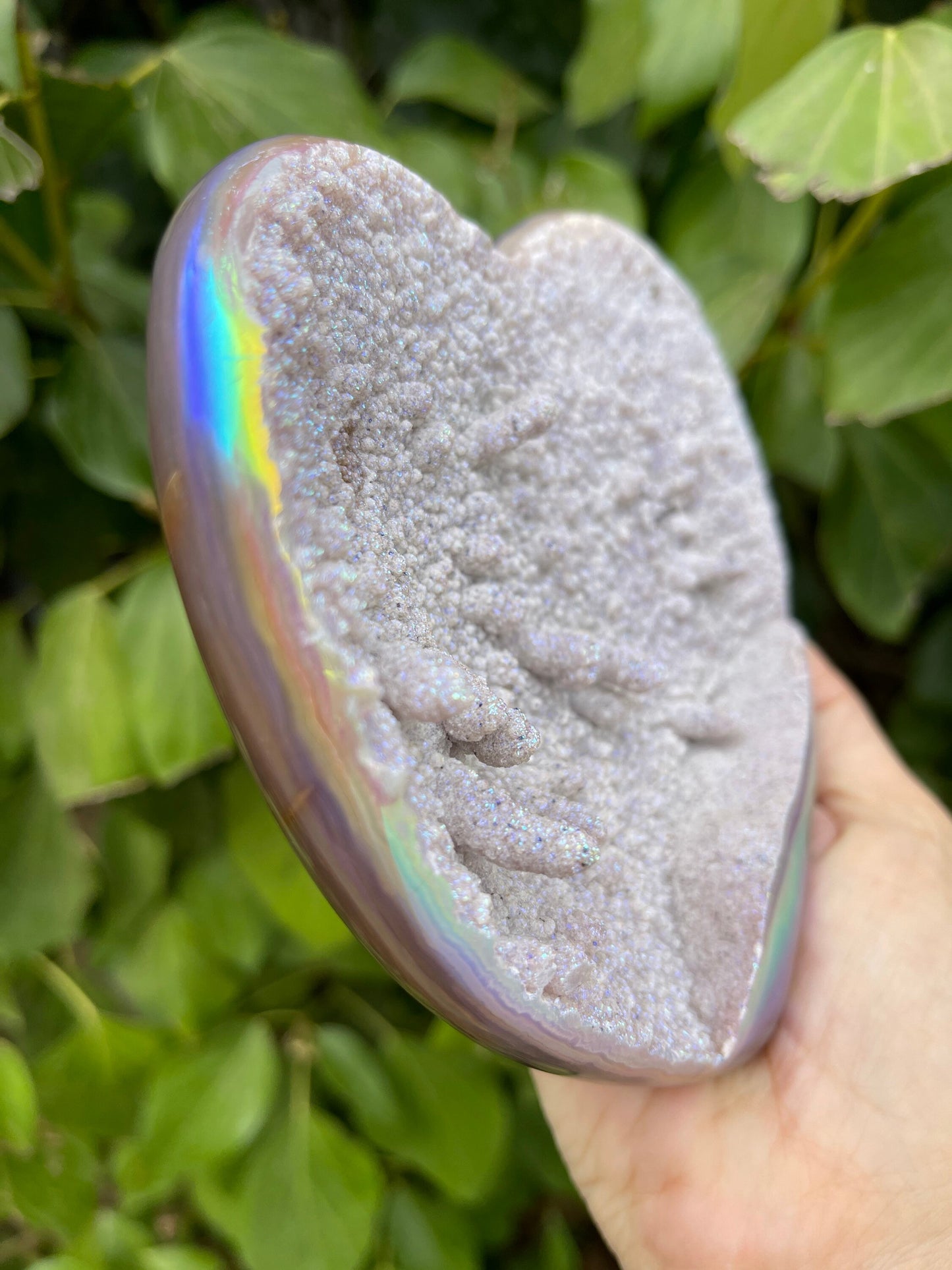 Druzy Aura Heart, Angel Aura Heart, Aura Agate Heart, Aura Crystals, Angel Aura Quartz, Crystal Hearts