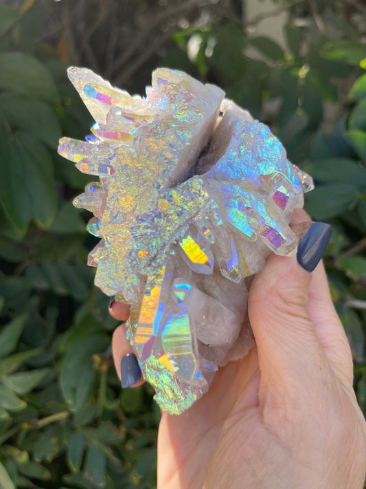 Angel Aura Quartz, Aura Quartz Cluster, Aura Crystals, Home Accessories, Home Decor, Aura Crystals,Reiki, Chakra, Meditation, Altar