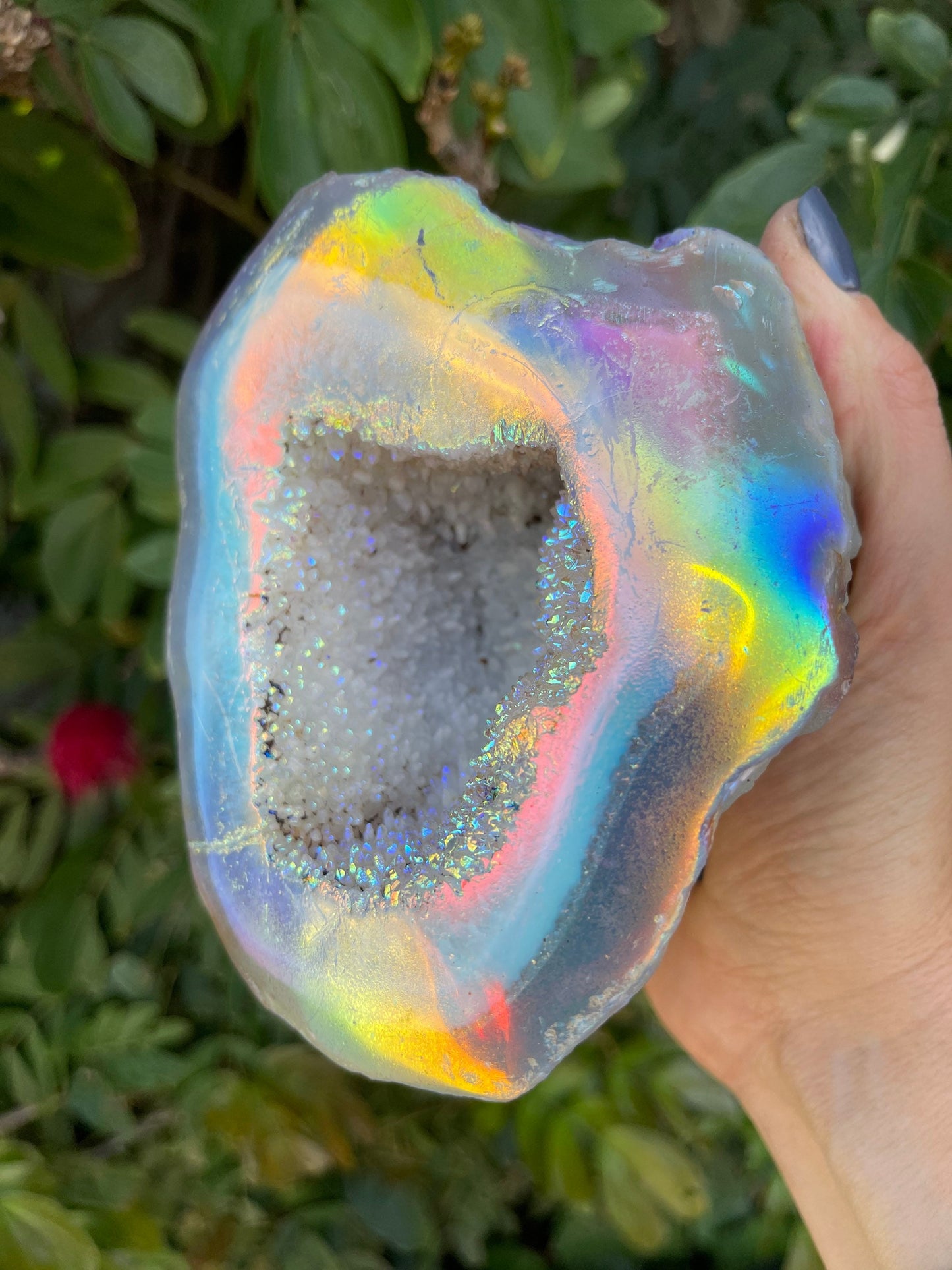 Angel Aura Quartz Geode, Aura Geode, Quartz Geode, Home Accessories, Home Decor, Aura Crystals, Reiki, Meditation