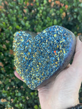 Large Titanium Aura Amethyst Heart, Rainbow Aura Quartz, Home Decor, Druzy Heart, Flame Aura, Home Accessories, Paperweight, Feng Shui,